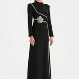 Taş İşlemeli Tesettür Abiye Elbise - 26186C