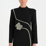 Taş İşlemeli Tesettür Abiye Elbise - 26186C