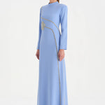 Taş İşlemeli Tesettür Abiye Elbise - 26186C