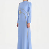 Taş İşlemeli Tesettür Abiye Elbise - 26186C