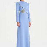 Taş İşlemeli Tesettür Abiye Elbise - 26186C