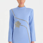 Taş İşlemeli Tesettür Abiye Elbise - 26186C