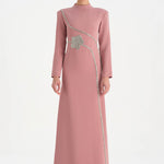 Taş İşlemeli Tesettür Abiye Elbise - 26186C