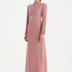 Taş İşlemeli Tesettür Abiye Elbise - 26186C