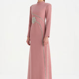 Taş İşlemeli Tesettür Abiye Elbise - 26186C