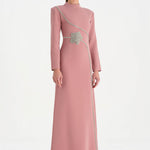 Taş İşlemeli Tesettür Abiye Elbise - 26186C