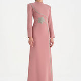 Taş İşlemeli Tesettür Abiye Elbise - 26186C