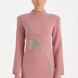 Taş İşlemeli Tesettür Abiye Elbise - 26186C