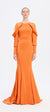 Long Sleeve Fish Cut Evening Dress - 1028C