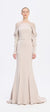 Long Sleeve Fish Cut Evening Dress - 1028C