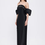 Flared Crepe Long Evening Dress - 2028C