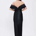 Flared Crepe Long Evening Dress - 2028C