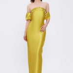 Flared Crepe Long Evening Dress - 2028C