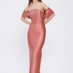Flared Crepe Long Evening Dress - 2028C
